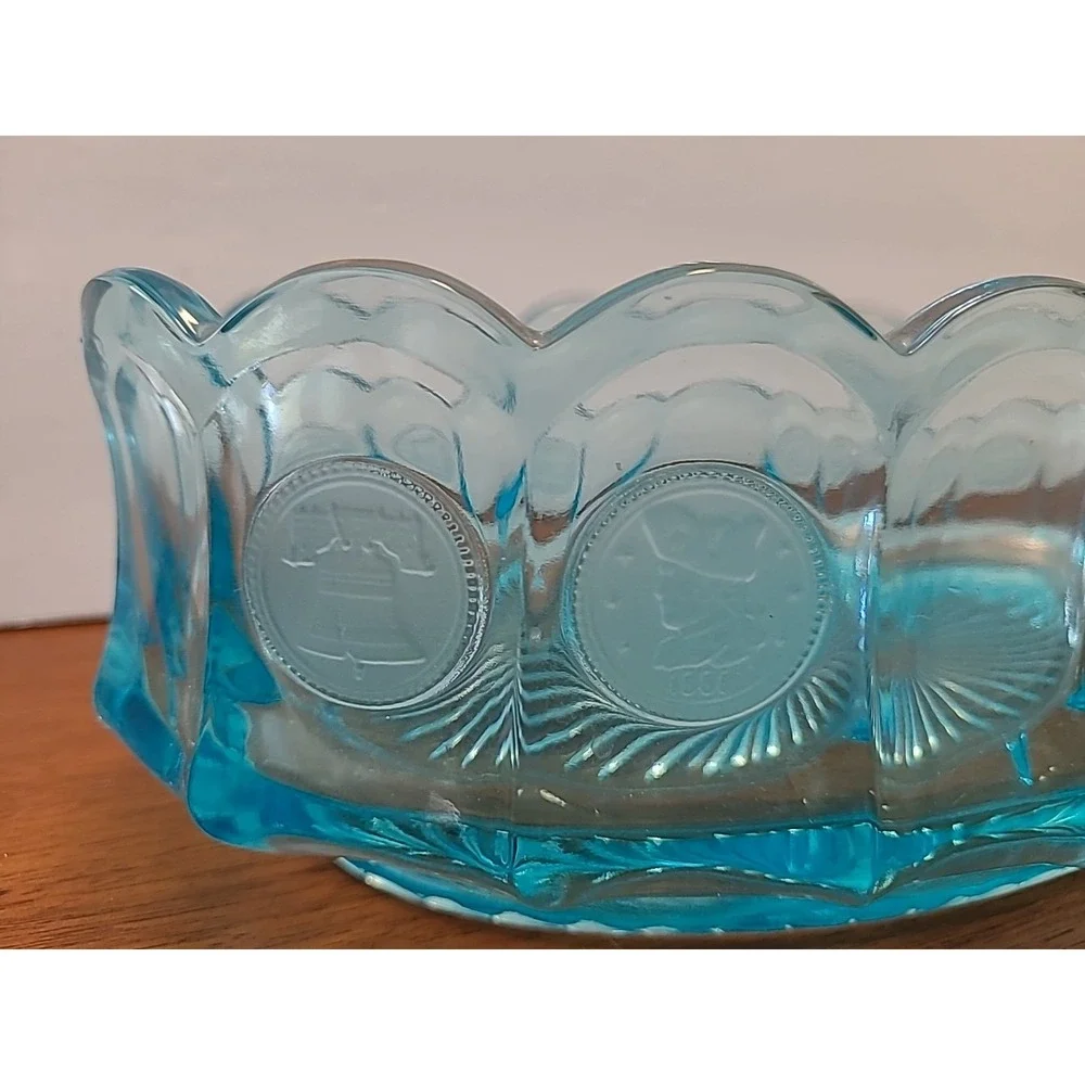 Fostoria Blue Coin 9